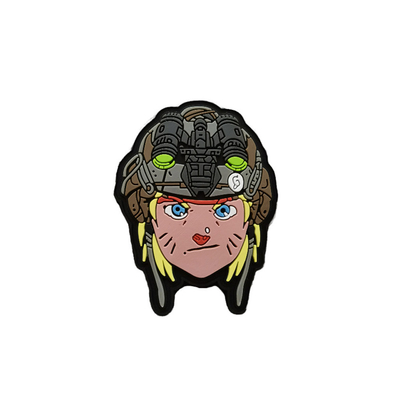 3D PVC Badge ปะ ซิลิโคน เวลโคร Polyester วัสดุ 9cm Size