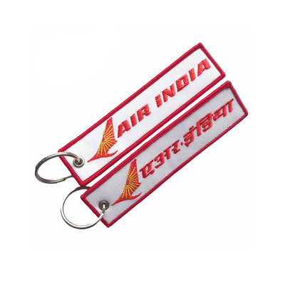 แท็กพวงกุญแจปักลายทแยง Merrowed สำหรับของขวัญของที่ระลึก 13cm × 3cm
