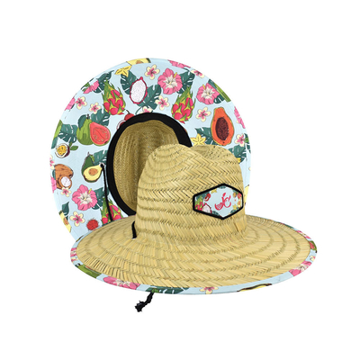 Unisex ปะ Straw Hat สำหรับ Summer Outdoor Surfing Lifeguard