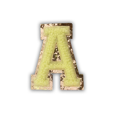Glitter Letter Emoji Chenille เย็บปักถักร้อย ปะ สำหรับหมวกกระเป๋าเสื้อผ้า